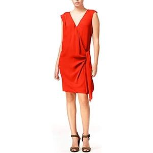 NWT RACHEL Rachel Roy Faux Wrap Dress Passion-Red, Size M